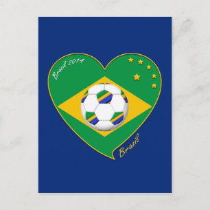 Postal Selección de fútbol de Brasil. Fútbol "BRASIL"
