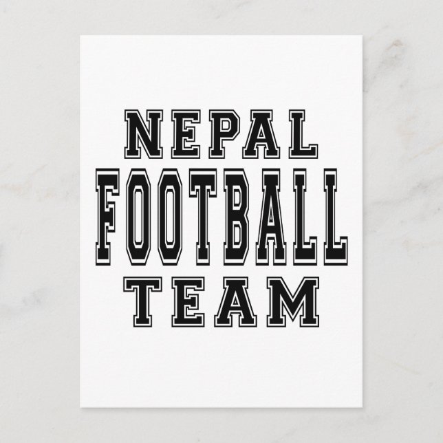 Postal Selección de fútbol de Nepal (Anverso)