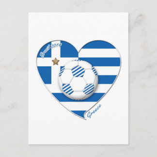 Postal Selección de fútbol "GRECIA". Fútbol Grecia 2014