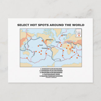 Postal Seleccionar puntos calientes alrededor del mundo