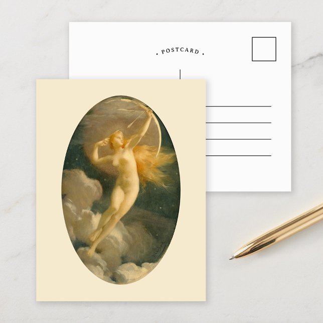 Postal Selene, Diosa de la Luna | Jules Machard (Subido por el creador)