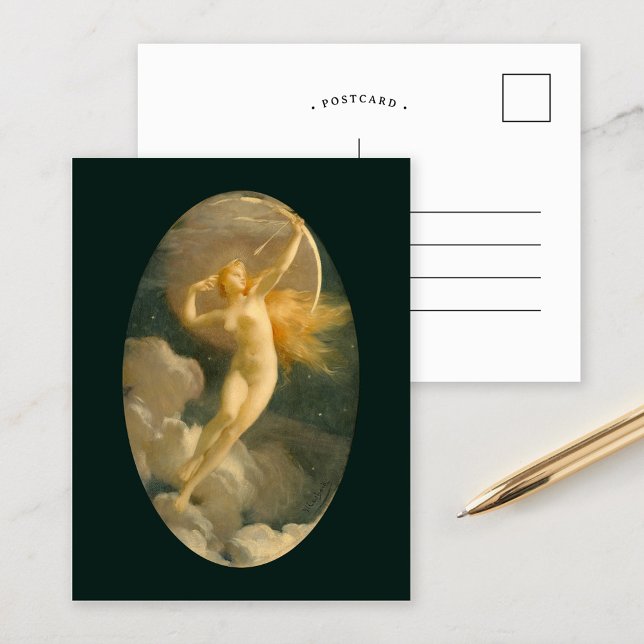 Postal Selene, diosa de la luna | Jules Machard (Subido por el creador)