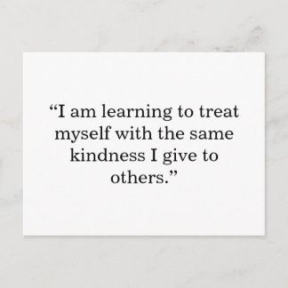 Postal Self‑Love Affirmation Postcard | Minimalist Positi