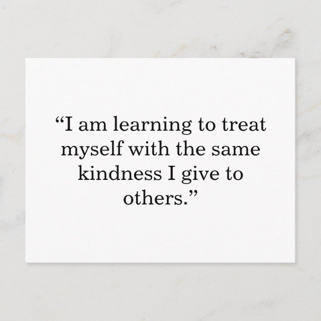 Postal Self‑Love Affirmation Postcard | Minimalist Positi (Anverso)