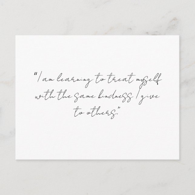 Postal Self‑Love Affirmation Postcard | Minimalist Positi (Anverso)
