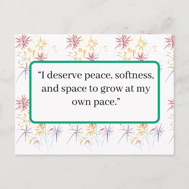 Postal Self‑Love Affirmation Postcard | Minimalist Positi (Anverso)