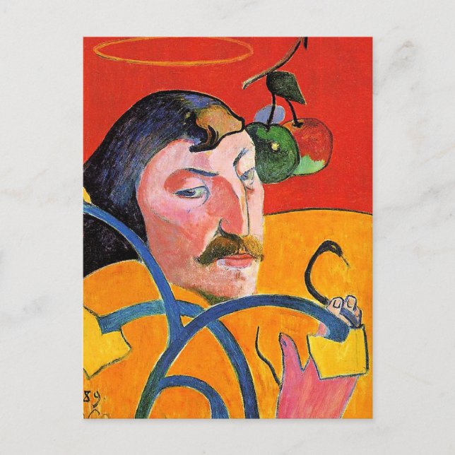 Postal Self-Portrait with Halo and Snake (Anverso)