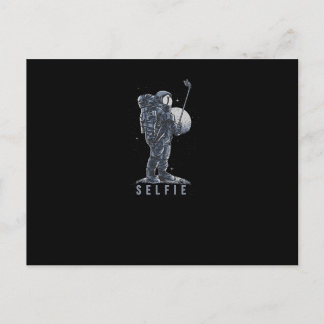 Postal Selfie en la luna (Anverso)
