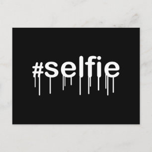 Postal Selfie Hashtag Drooling Black Decour