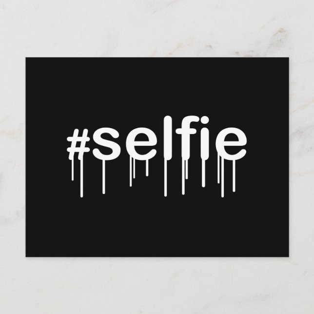 Postal Selfie Hashtag Drooling Black Decour (Anverso)