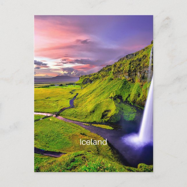 Postal Seljalandfoss, Islandia (Anverso)