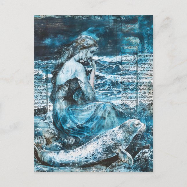 Postal Selkie Foca Celta Camaleónica (Anverso)