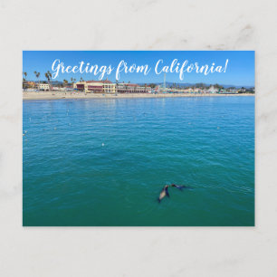 Postal Sellado con un beso: ¡Saludos desde California!