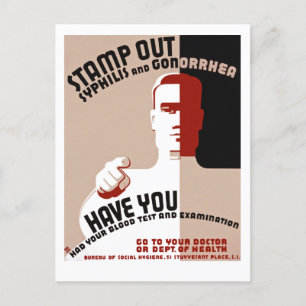 Postal Sellar la sífilis y la gonorrea
