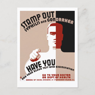 Postal Sellar la sífilis y la gonorrea