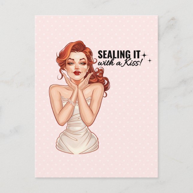 Postal ¡Sellarlo con un kissess! (Anverso)
