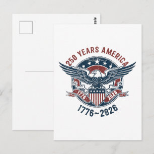 Postal Sello Águila Vintage América 250 – 1776-2026
