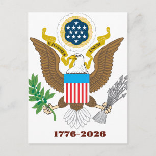 Postal Sello Americano Aniversario 1776-2026