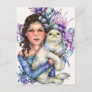 Postal Sello de amistad - Whimsical Ocean Postcard