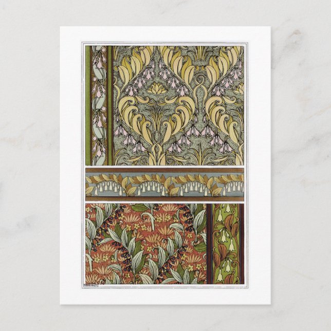 Postal Sello de Art Nouveau Solomon, M.P. Verneuil (Anverso)