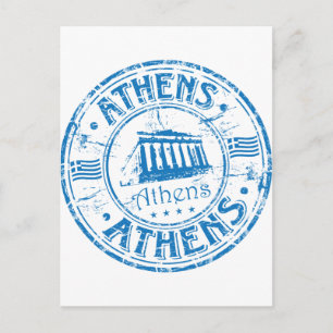 Postal Sello de Atenas