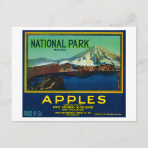 Postal Sello de canal de Apple de Parque NacionalRío Hood