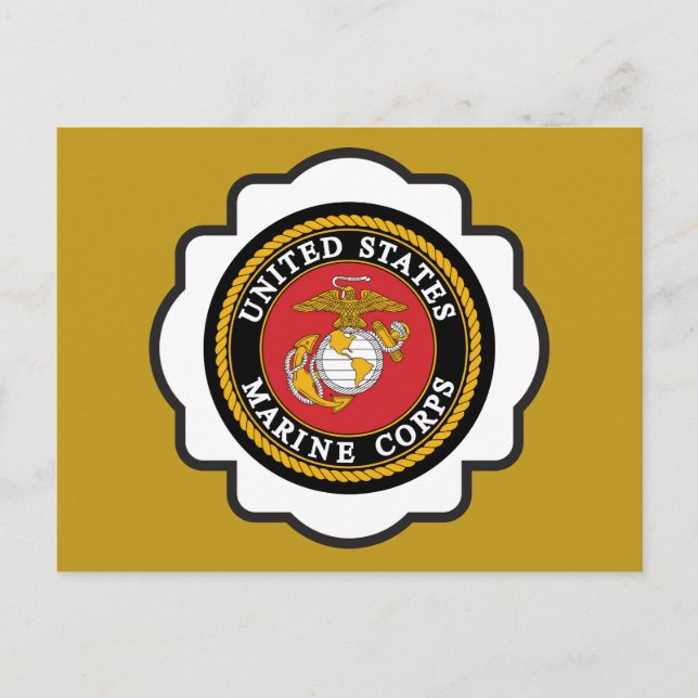 Postal Sello de emblema USMC (Anverso)