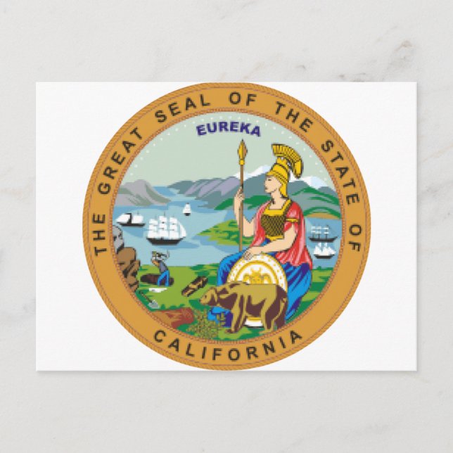 Postal Sello de estado de California (Anverso)