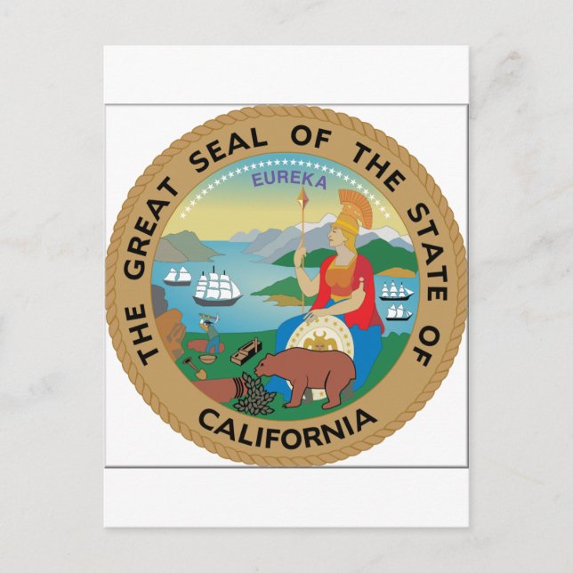 Postal Sello de estado de California (Anverso)