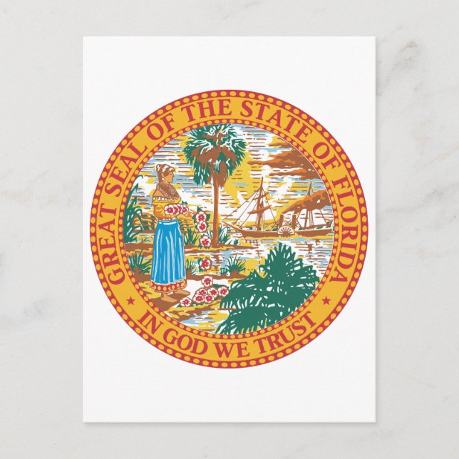 Postal Sello de estado de Florida (Anverso)