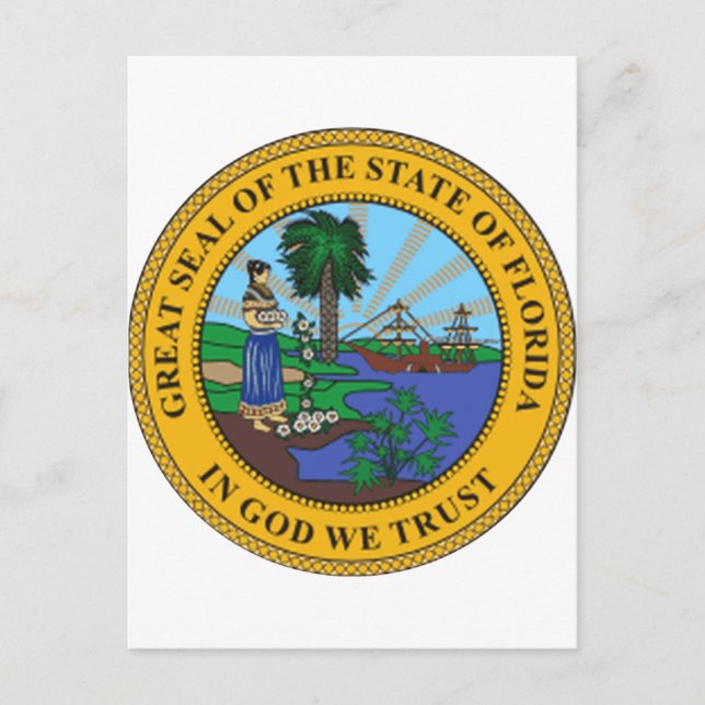 Postal Sello de estado de Florida (Anverso)
