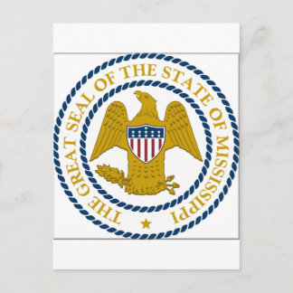 Postal Sello de estado de Mississippi