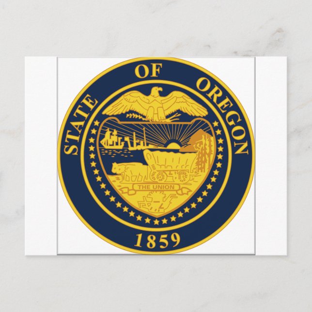 Postal Sello de estado de Oregon (Anverso)