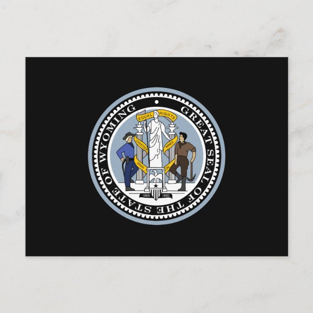 Postal Sello de estado Wyoming (Anverso)