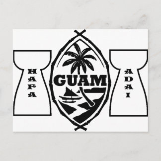 Postal Sello de Guam con piedras de lata