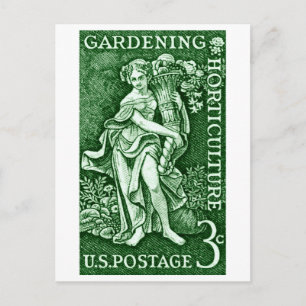 Postal Sello de jardín y horticultura de 1958