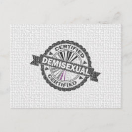 Postal Sello de Orgullo Demisexual Certificado de Aprobac
