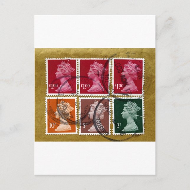 Postal Sello de reina (Anverso)