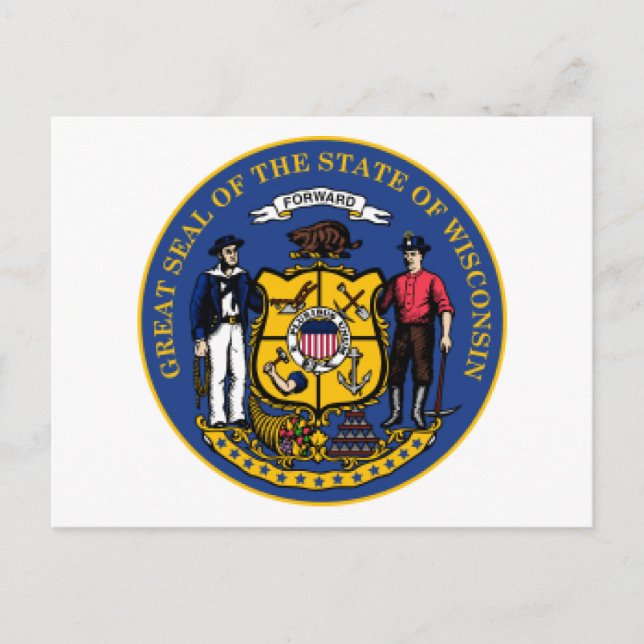 Postal Sello de Wisconsin (Anverso)