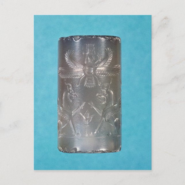 Postal Sello del cilindro de Aquemenid (Anverso)