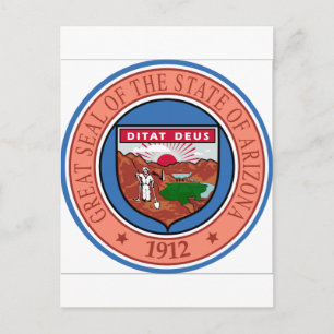 Postal Sello del estado de Arizona