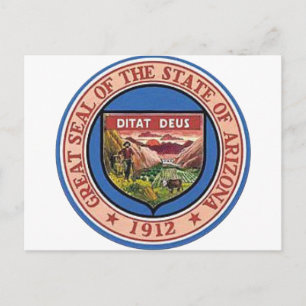Postal Sello del estado de Arizona