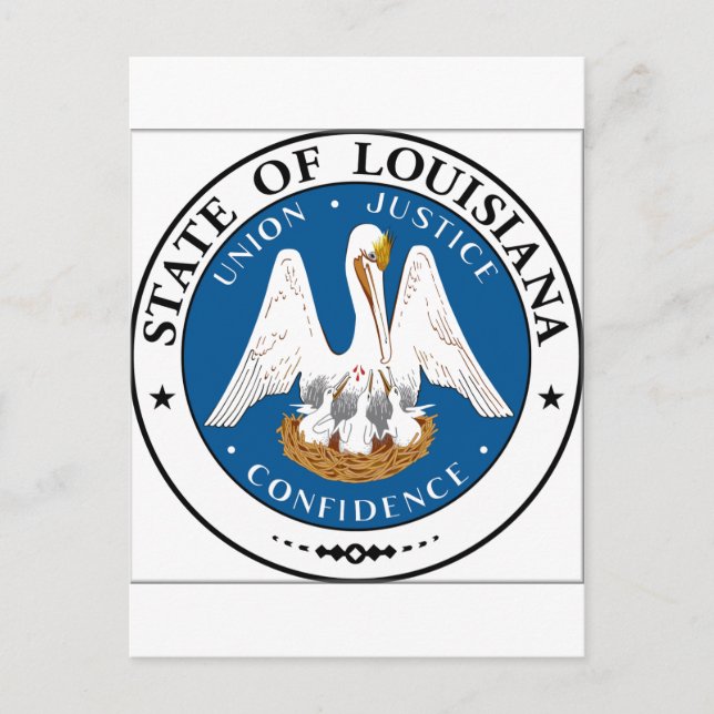 Postal Sello del estado de Louisiana (Anverso)