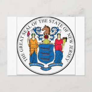 Postal Sello del estado de Nueva Jersey