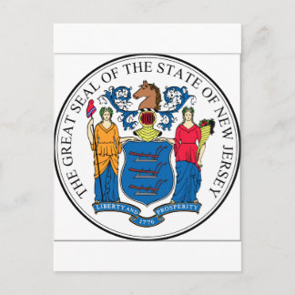 Postal Sello del estado de Nueva Jersey
