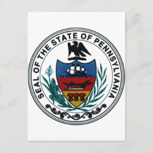 Postal Sello del Estado de Pensilvania