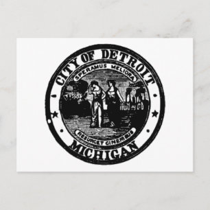 Postal Sello Detroit