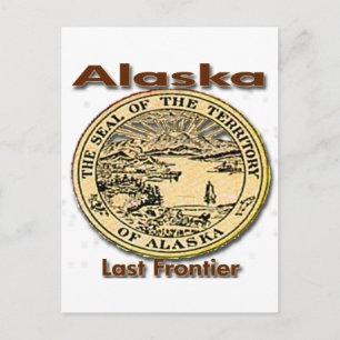 Postal Sello Estatal de la Última Frontera de Alaska