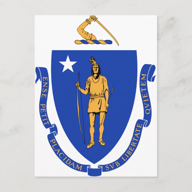 Postal Sello Estatal de Massachusetts (Anverso)