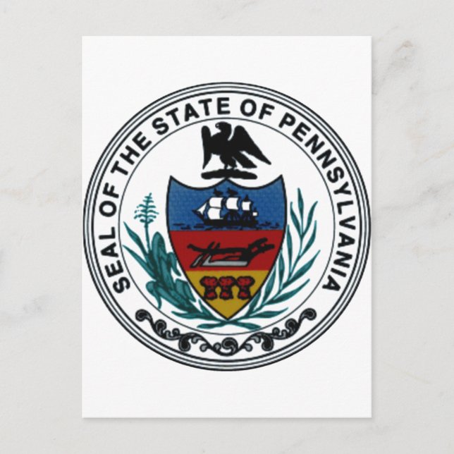 Postal Sello Estatal de Pennsylvania (Anverso)